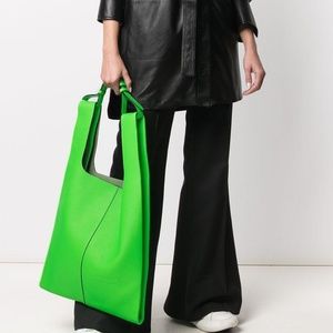 MULBERRY Portobello oversized neon green tote bag